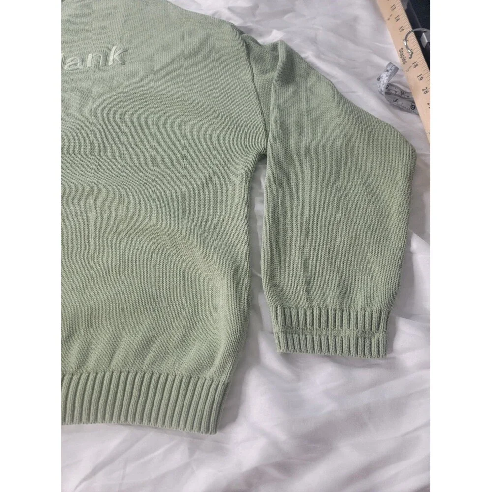 About:Blank Men's Sage 100% Cotton Logo Sweater XXL